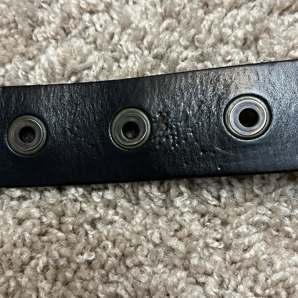 Fossil belt, dark brown sz 32 full grain cowhide